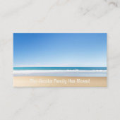 We hebben Beach Home New Address Coastal Photo Visitekaartje (Voorkant)