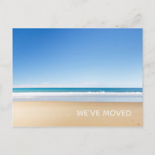 We hebben Beach Home New Address verplaatst Aankondigingskaart