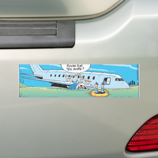 We hebben bedankt voor het vliegen. bumpersticker (Op auto)