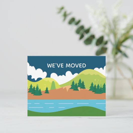 We hebben bergen veranderd in adres thuis aankondiging (Staand voorkant)