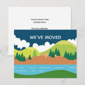 We hebben bergen veranderd in adres thuis aankondiging (Voorkant / Achterkant)