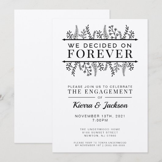 We hebben beslist over de uitnodiging van het Verl (Voorkant / Achterkant)