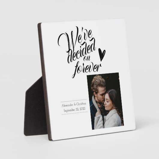 We hebben beslist over eeuwig persoonlijke paren fotoplaat (Voorkant)