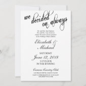 We hebben besloten om altijd te trouwen kaart (Voorkant)