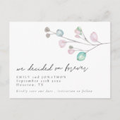 We hebben besloten om Forever Script Leaves de dat Uitnodiging Briefkaart (Voorkant)