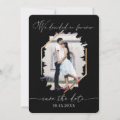 We hebben besloten om het Verloving van de Foto va Save The Date (Voorkant)