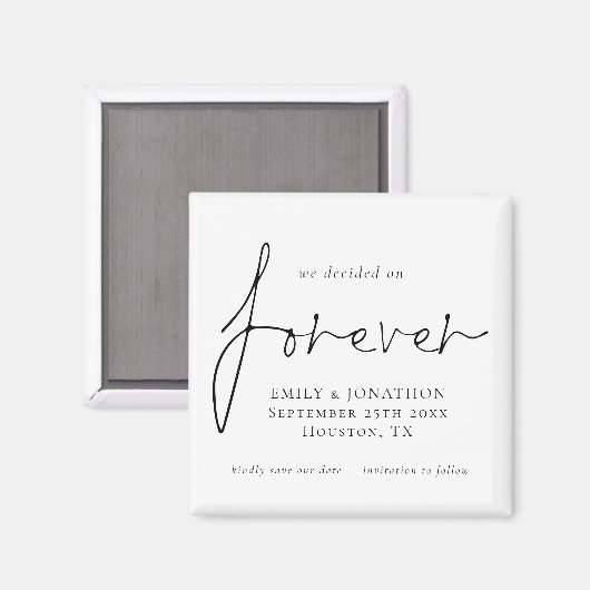 We hebben besloten op Forever White, behalve op de Magneet (Voorkant / Achterkant)