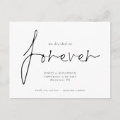 We hebben besloten over Forever Script Text Save T Uitnodiging Briefkaart (Voorkant)