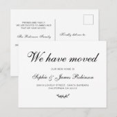 We hebben Bewegd Typografie Script New Home Moving Aankondigingskaart (Voorkant / Achterkant)