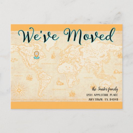 We hebben bewegende  kaart met locatie pinadres (Voorkant)