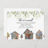 We hebben bewerkbaar nieuw adres verplaatst briefkaart (Voorkant / Achterkant)