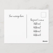 We hebben bewerkbaar nieuw adres verplaatst briefkaart (Achterkant)