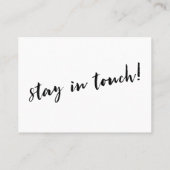 "We hebben bewogen" Casual handschrift typografie  Visitekaartje (Achterkant)