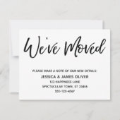 "We hebben bewogen" Modern Handschrift Typografie  Kaart (Voorkant)