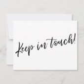 "We hebben bewogen" Modern Handschrift Typografie  Kaart (Achterkant)