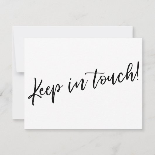 "We hebben bewogen" Modern Handschrift Typografie  Kaart (Achterkant)