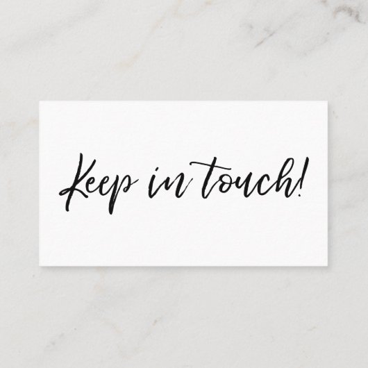 "We hebben bewogen" Modern Handschrift Typografie  Visitekaartje (Achterkant)