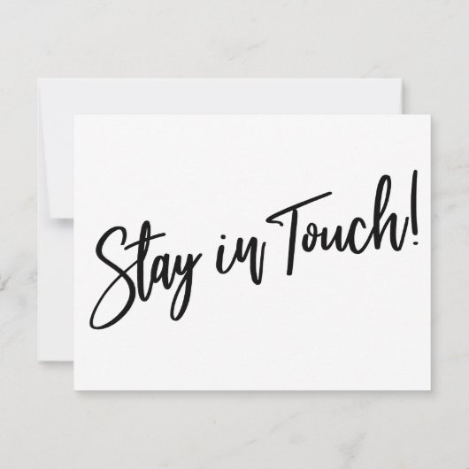 "We hebben bewogen" Modern handschrift zwart wit K Kaart (Achterkant)