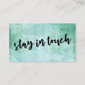 "We hebben bewogen" Vette typografie, groene Grung Visitekaartje (Achterkant)