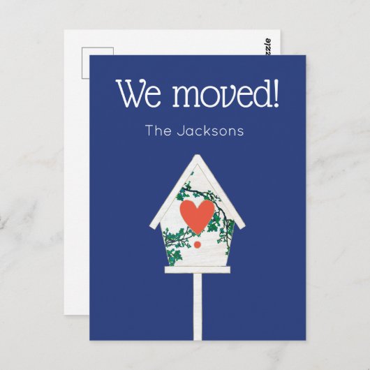 We hebben Birdhouse Briefkaart verplaatst (Voorkant / Achterkant)