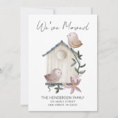 We hebben Birdhouse New Home Moving Announcement v Kaart (Voorkant)