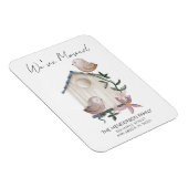 We hebben Birdhouse New Home Moving Announcement v Magneet (Rechterzijde)