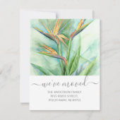 We hebben Birds of Paradise Floral Name Script ver Aankondiging (Voorkant)