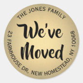 We hebben Black & Gold Faux Folie retouradres verp Ronde Sticker (Voorkant)