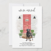 We hebben Black Labrador Red Door Dog verhuisd Aankondiging (Voorkant)