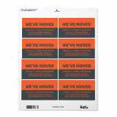 We hebben Black Oranje New Address verplaatst Etiket (Full Sheet)