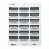 We hebben Black Pastel Blue New Address verplaatst Etiket (Full Sheet)