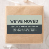 We hebben Black Pastel Green New Address verplaats Etiket (Insitu)