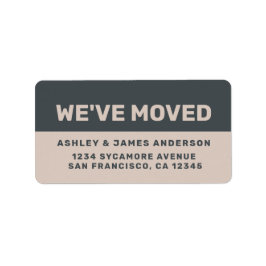 We hebben Black Pastel Paars New Address Label ver
