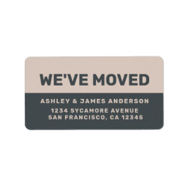 We hebben Black Pastel Paars New Address Label ver