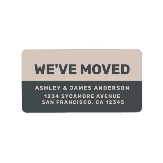 We hebben Black Pastel Paars New Address Label ver (Voorkant)