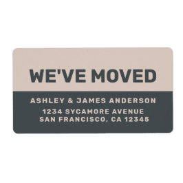 We hebben Black Pastel Paars New Address Label ver