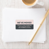 We hebben Black Pastel Pink New Address Label verp (Insitu)
