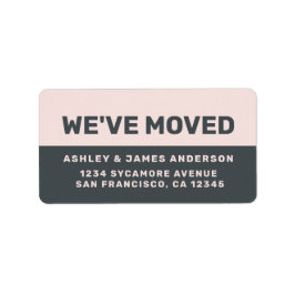 We hebben Black Pastel Pink New Address Label verp