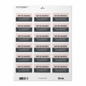 We hebben Black Pastel Pink New Address Label verp (Full Sheet)