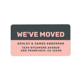 We hebben Black Pastel Pink New Address Label verp
