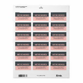We hebben Black Pastel Pink New Address Label verp (Full Sheet)