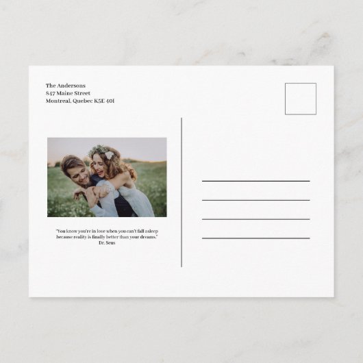 We hebben |  Black Script Wedding Elopement Aankondigingskaart