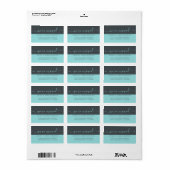 We hebben Black Turquoise New Address verplaatst Etiket (Full Sheet)