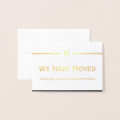 We hebben Black White Gold verhuisaankondiging ver Folie Kaarten (Voorkant met envelop)