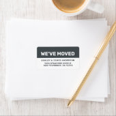 We hebben Black White New Address verplaatst Etiket (Insitu)