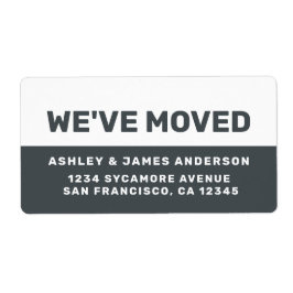 We hebben Black White — Nieuw adreslabel verplaats Etiket