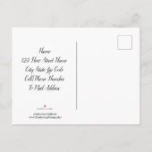 We hebben blauwe hortensia's in Mason-jars binneng Aankondigingskaart (Achterkant)