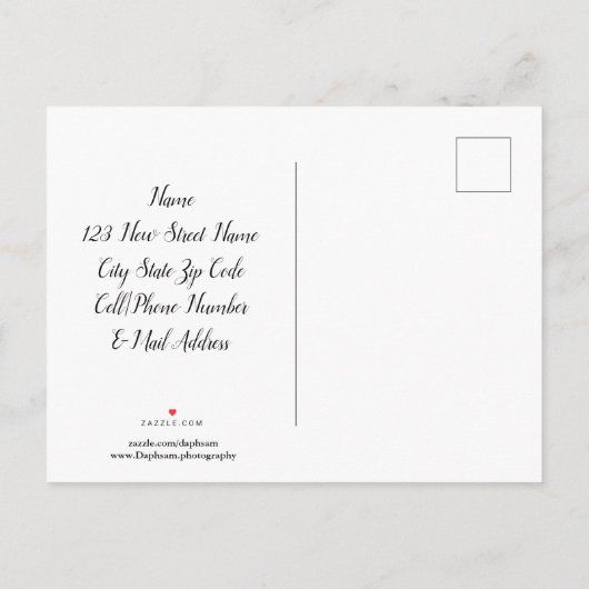 We hebben Blauwe Hortensia's in Mason Potten Verhu Aankondigingskaart (Achterkant)