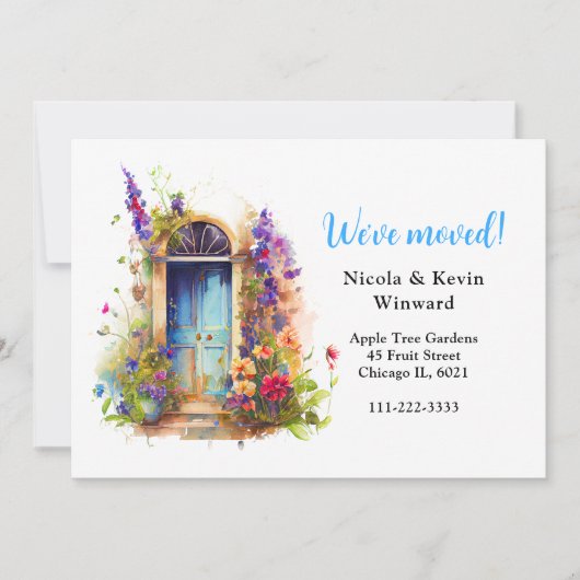 We hebben Bloemen Lavendel Bloemen Door verplaatst Aankondiging (Voorkant)