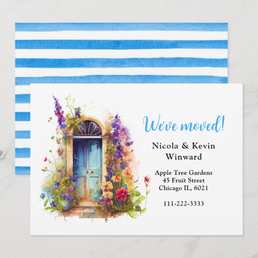 We hebben Bloemen Lavendel Bloemen Door verplaatst Aankondiging (Voorkant / Achterkant)